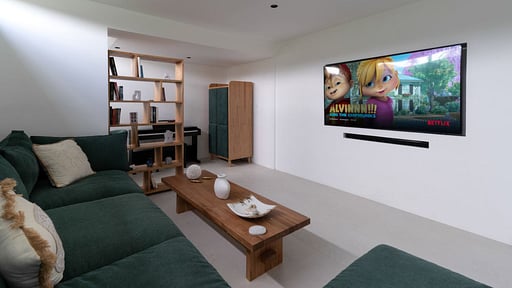 Villa House of Light Media room