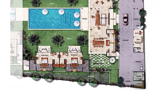 Villa Iluh Floor plan