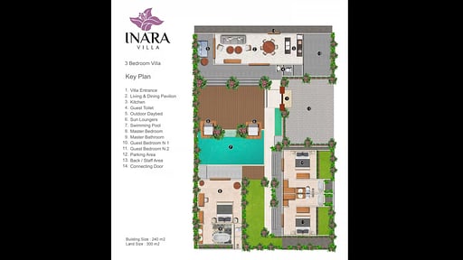 Villa Inara Floor plan
