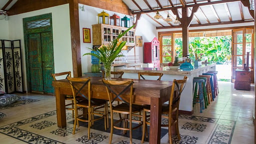 Villa Joglo Lata Lama Dining area