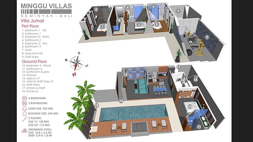 Villa Jumat Floor plan