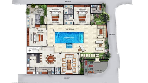 Villa Kashantre Blue Floor plan