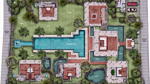 Villa Kayu Floor plan