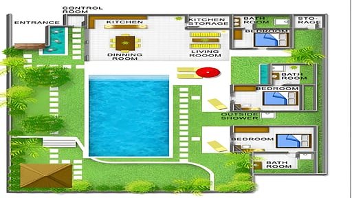 Villa Kebun Floor plan