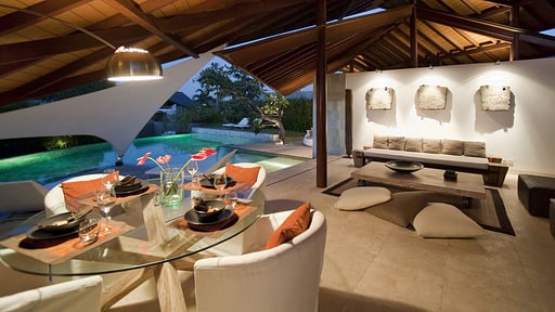 The Layar Two Bedroom Villa Dining area