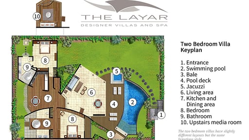 The Layar Two Bedroom Villa Floor plan