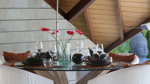 The Layar Three Bedroom Villa Dining area