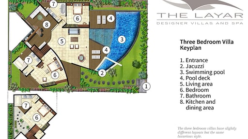 The Layar Three Bedroom Villa Floor plan