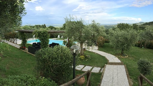 Villa Le Ripe Terras/Veranda