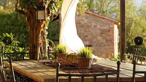 Villa Le Tre V. Terrasse/Veranda