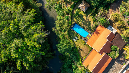 Villa Lepak by the River Fotos de dron