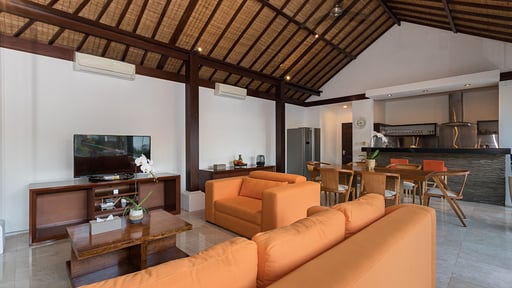 Villa Litera Seminyak Woonkamer