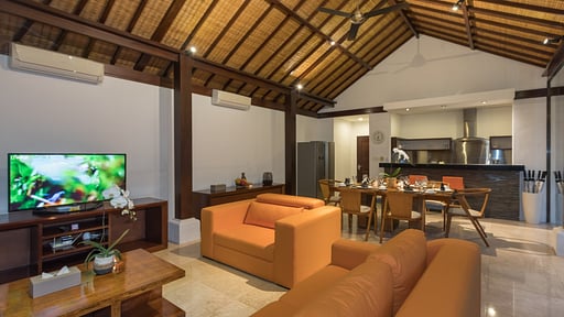 Villa Litera Seminyak Woonkamer