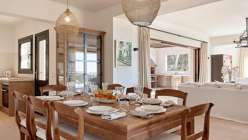 Villa Los pinos Dining area