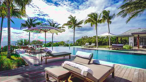 Villa Maison Blanc Bleu Piscine