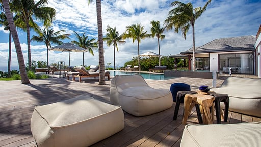 Villa Maison Blanc Bleu Piscine