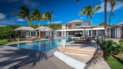 Villa Maison Blanc Bleu Piscine