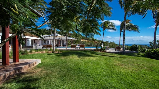 Villa Maison Blanc Bleu Jardin