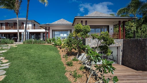 Villa Maison Blanc Bleu Jardin