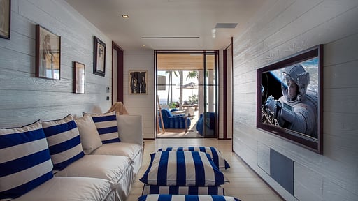 Villa Maison Blanc Bleu Salle média