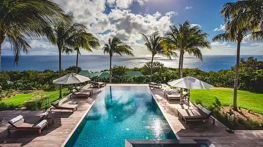 Villa Maison Blanc Bleu Piscine