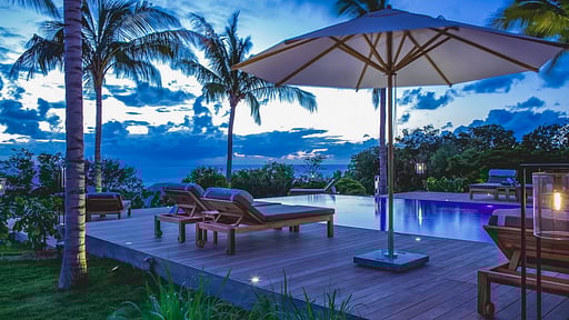 Villa Maison Blanc Bleu Piscine