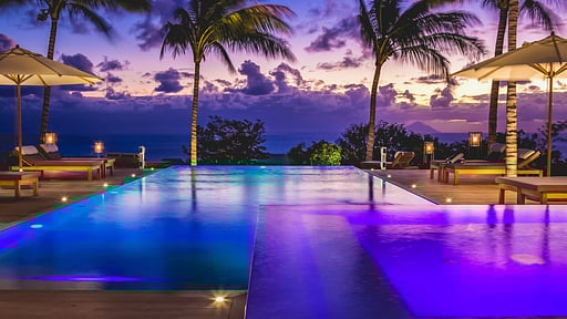 Villa Maison Blanc Bleu Piscine