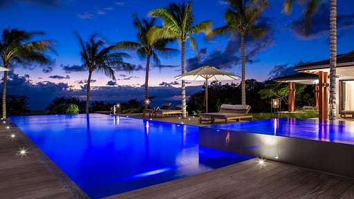 Villa Maison Blanc Bleu Piscine