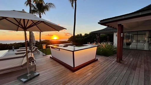 Villa Maison Blanc Bleu Barbecue