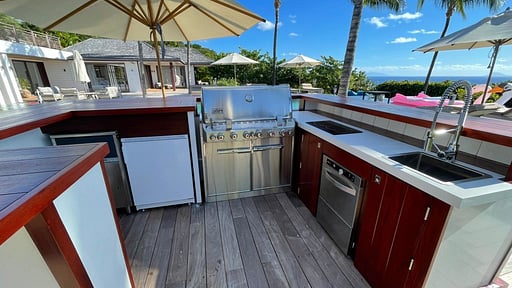 Villa Maison Blanc Bleu Barbecue