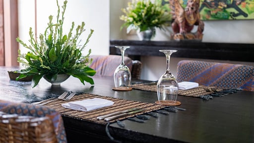 Villa Majapahit Nataraja Dining area