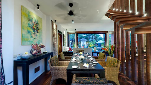 Villa Majapahit Raj Dining area