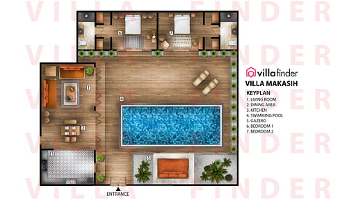 Villa Makasih Floor plan