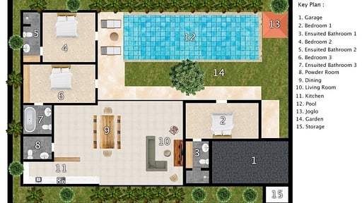 Villa Mara Canggu Floor plan