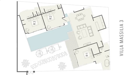 Villa Massilia Tiga Floor plan