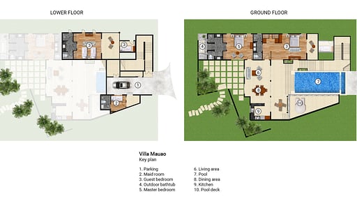 Villa Mauao Grundriss