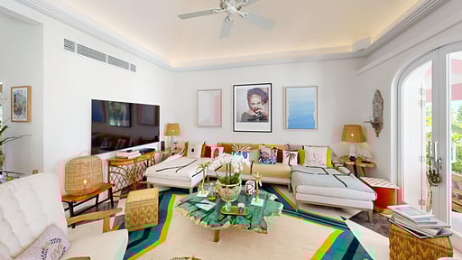 Villa Mustique Woonkamer