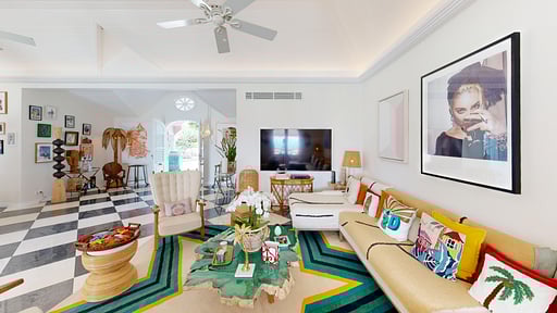 Villa Mustique Woonkamer