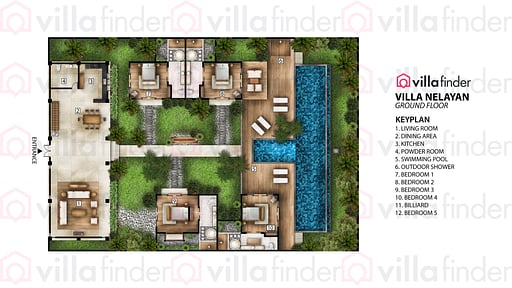Villa Nelayan Floor plan