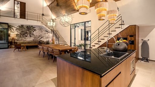 Villa Nusantara Delapan Küche 1