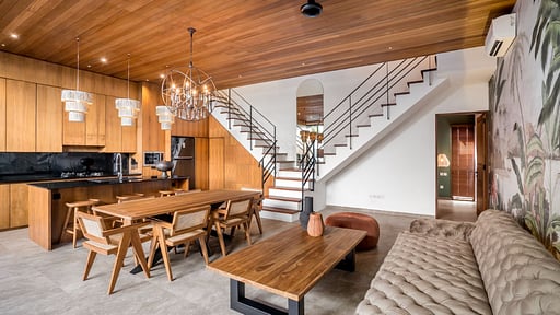 Villa Nusantara Loft Ndao Обеденная зона