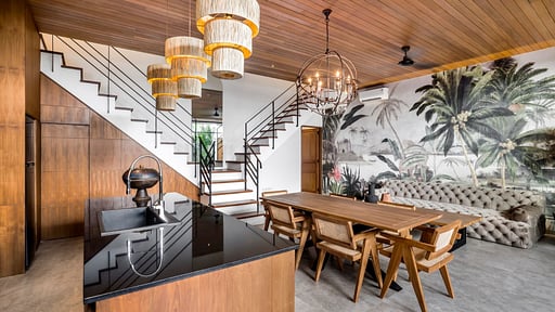 Villa Nusantara Loft Ndao Обеденная зона