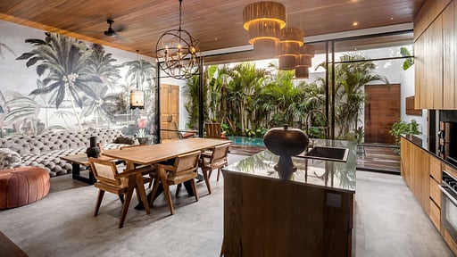 Villa Nusantara Loft Ndao Обеденная зона