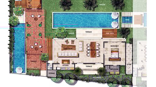 Villa Nyoman Plano de Suelo