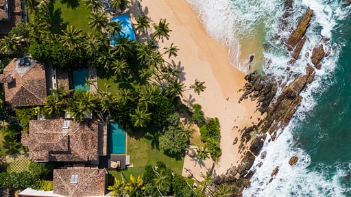 Villa On The Rocks Drone pictures