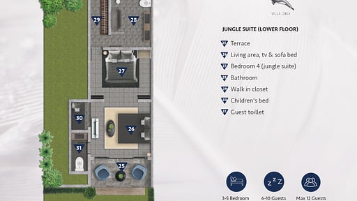 Villa Orca Схема помещений