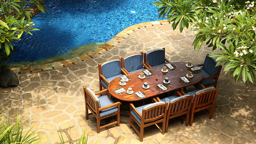 Villa Pantai Dining area