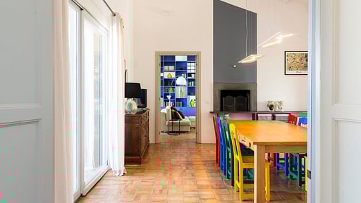 Villa Pigna Blue Dining area