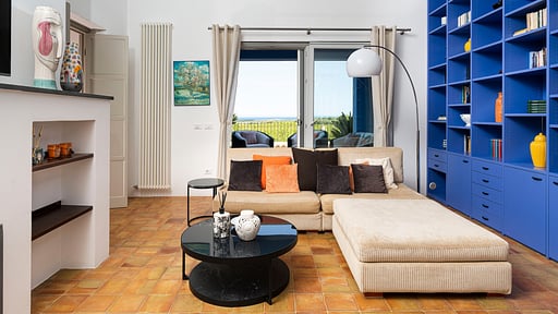 Villa Pigna Blue Living room