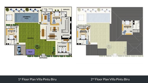 Villa Pintu Biru Floor plan